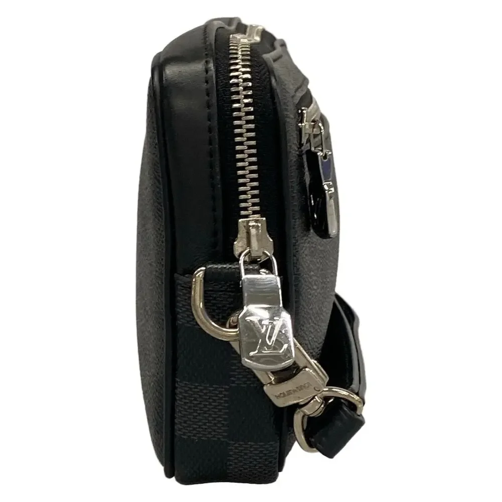 Louis Vuitton Alpha Clutch Bag N60182 Dark Gray Black
